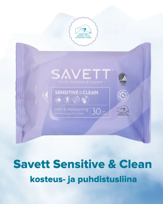 Kesäreissuihin, käsilaukkuun, reppuun…erittäin hellävarainen ja pehmeä kosteuspyyhe hajusteeton Savett Sensitive & Clean kosteuspyyhkeet.  Puhdistaa ja raikastaa kädet, kasvot ja koko vartalonkin. Älä heitä WC-pönttöön tätä liinaa, vaan laita sekajätteeseen, valmistettu Suomessa, dermatologisesti testattu. Ei sisällä herkistäviä tai ärsyttäviä ainesosia, liina iholle pehmeä.  Allergiatunnus myönnettiin tuotteelle vuonna 2018 - joko olet testannut?  Saatavilla hyvin varustetuista päivittäistavarakaupoista - hae ja tutustu! Sopii kaiken ikäisille.  @orklafinland  #allergiatunnus #savett #hajusteeton #herkkäiho #allergia